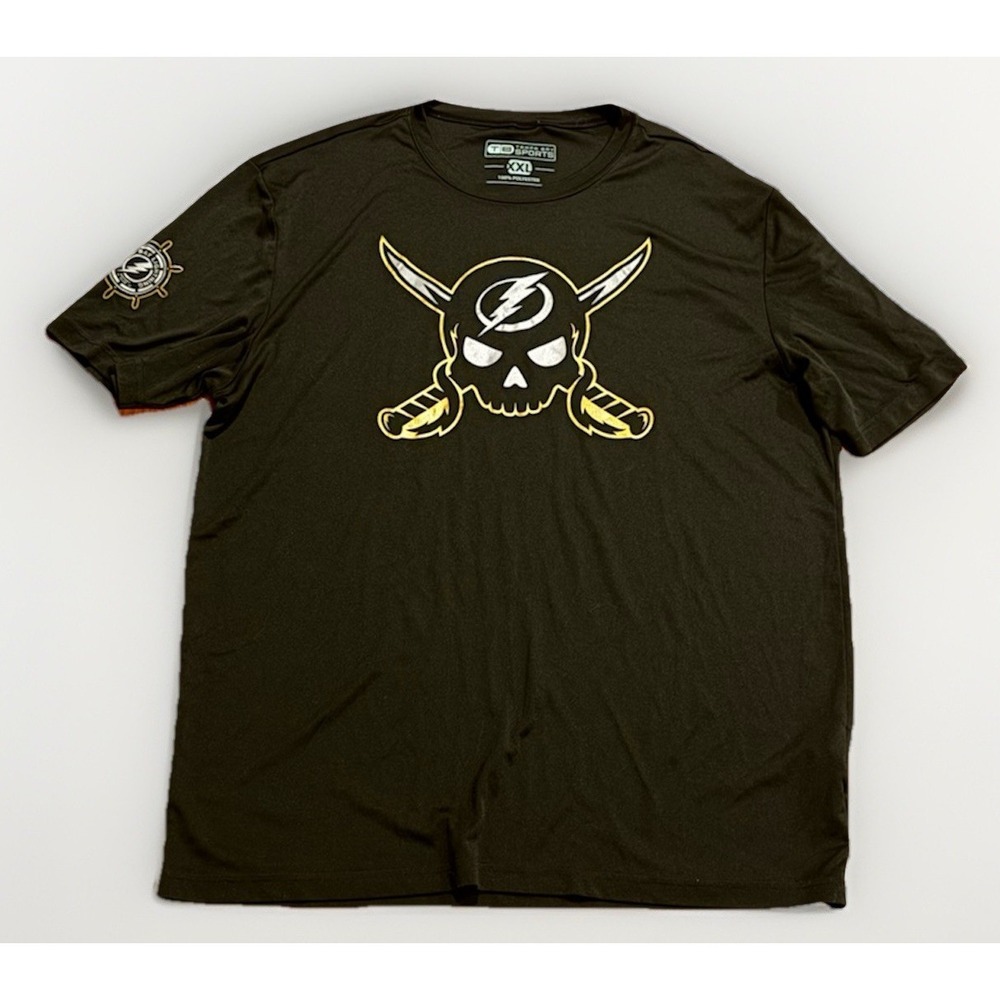 Tampa Bay Lightning Training Workout Shirt 2XL Gasparilla Buccaneers Rare